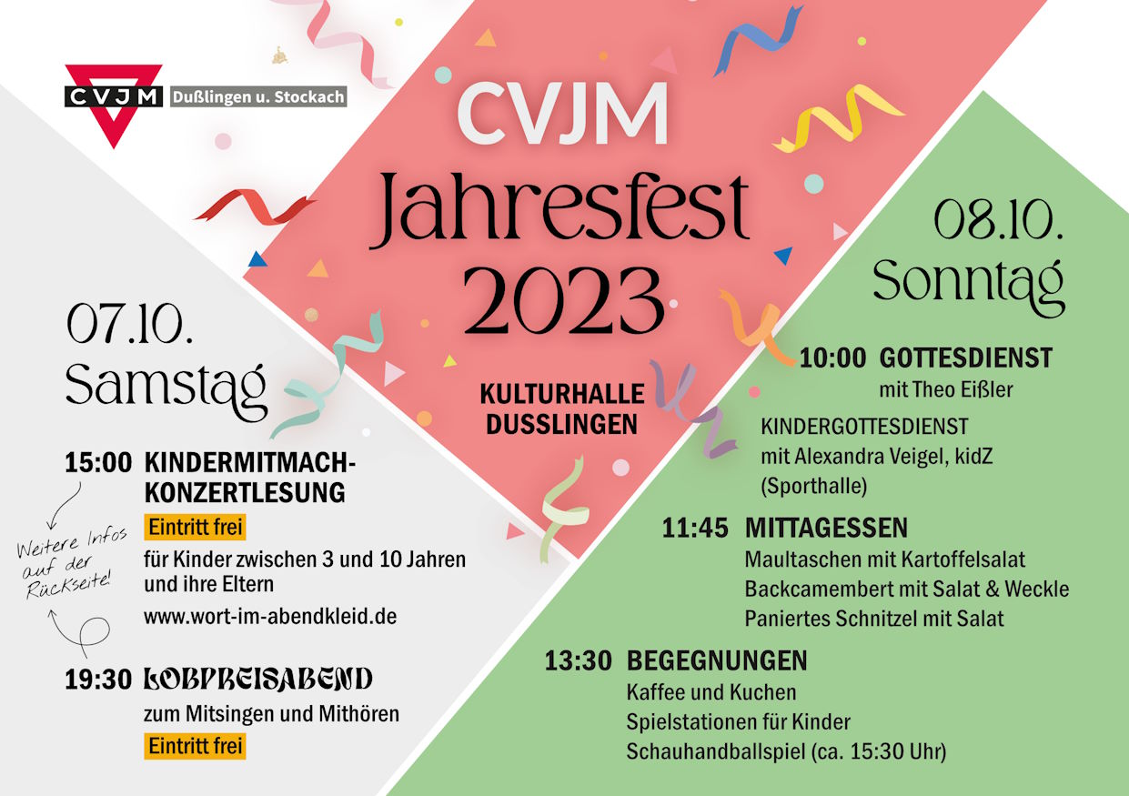 CVJM Jahresfest am 7./8. Oktober