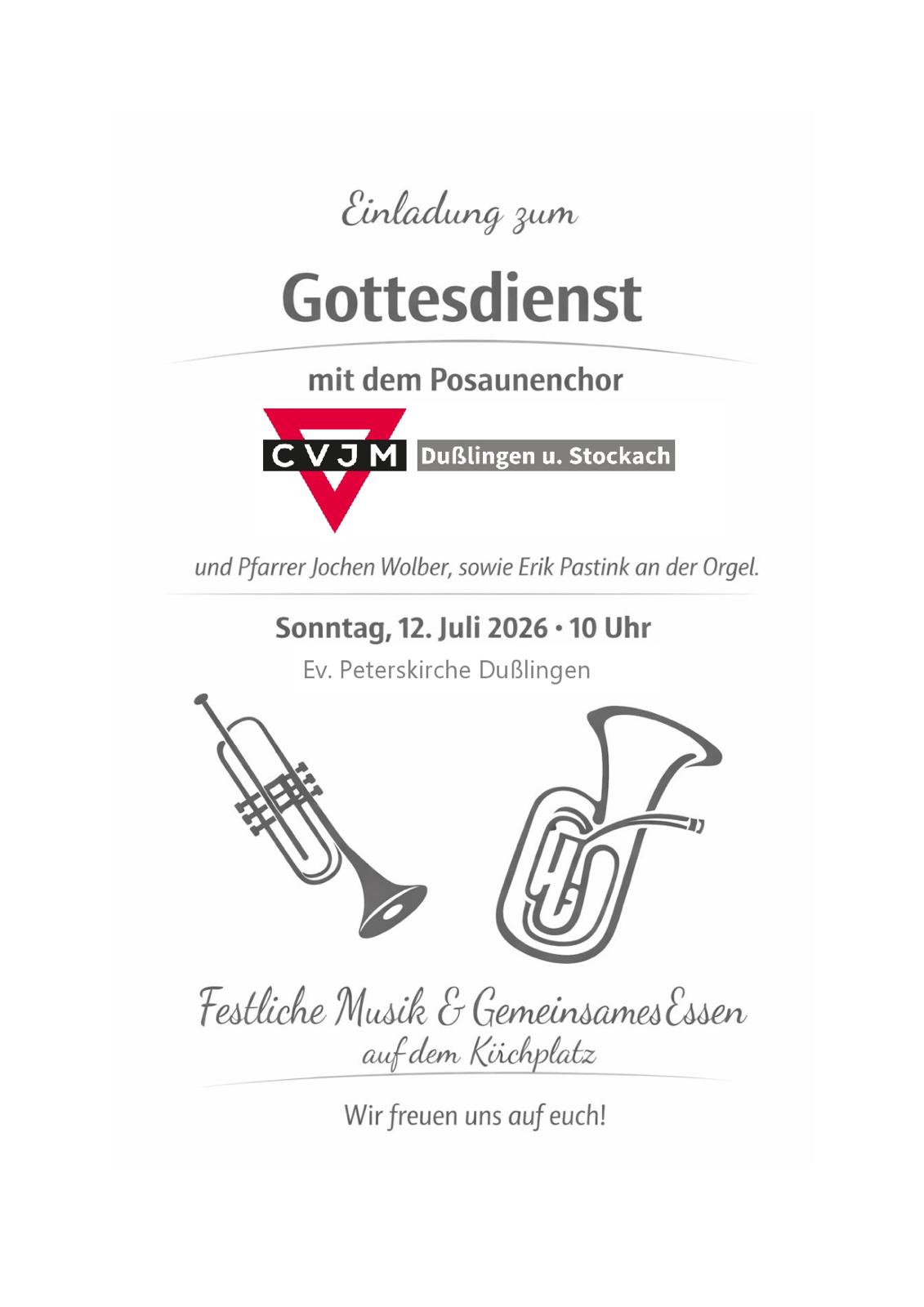 Gottesdienst am 12. Juli